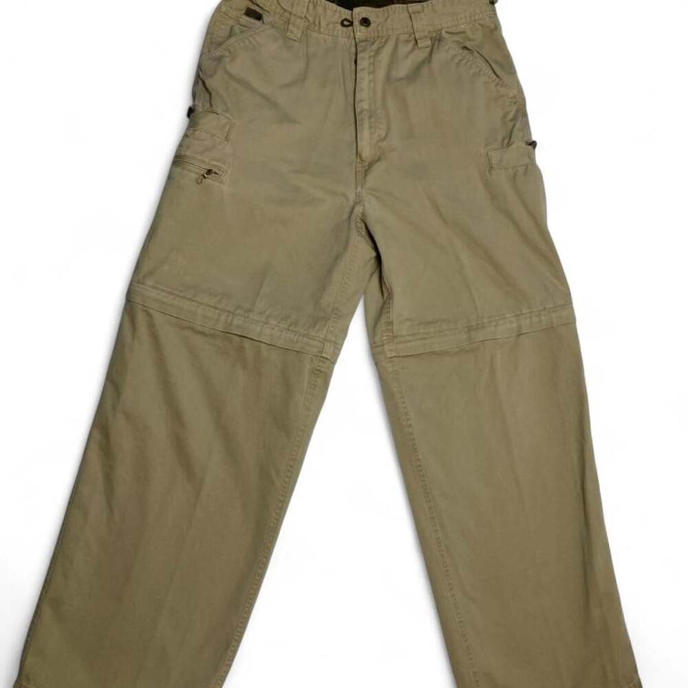 U.S. Expedition Y2K Tan Khaki Baggy Cargo Zip-Knee Pants